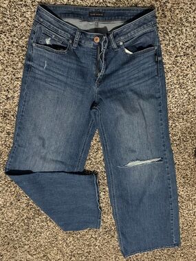 Silver Jeans Dark Blue Women's Ripped wide leg